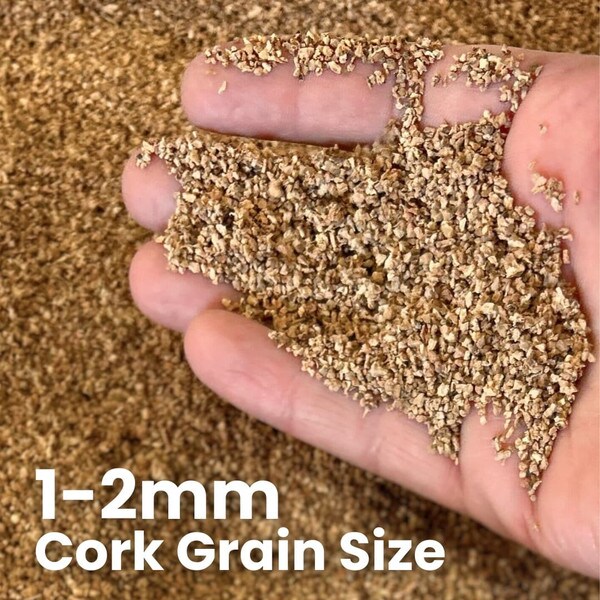 Cork grain in 1mm - 2mm grain size